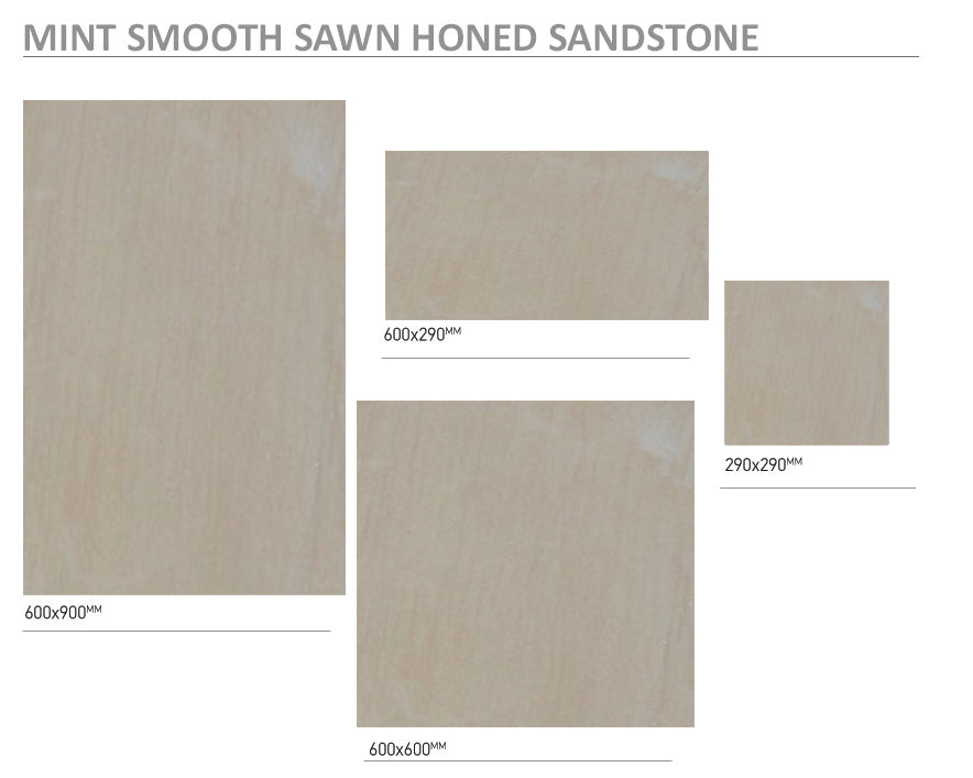 Mint Smooth Sawn Honed Sandstone