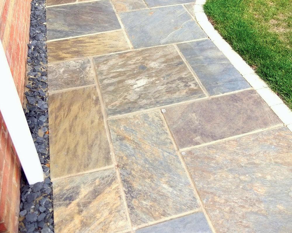 Rustic Slate Slatestone Paving Slabs - Riven - Sawn Edge - 900x600 - 20mm
