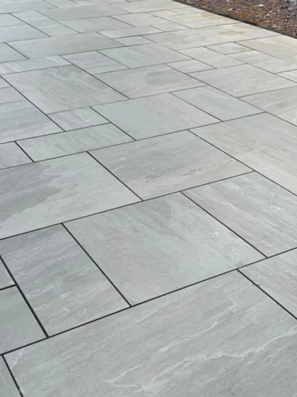 Kandla Grey Outdoor Porcelain Paving Tiles - Mix Pack - 21.06sqm - 20mm - UniversalPaving