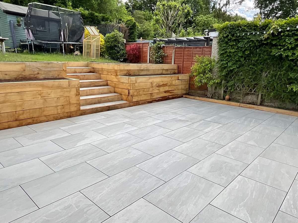 Kandla Grey Outdoor Porcelain Paving Tiles - 900x600 - 21.60sqm - 20mm - UniversalPaving,universal paving uk,paving slabs near me