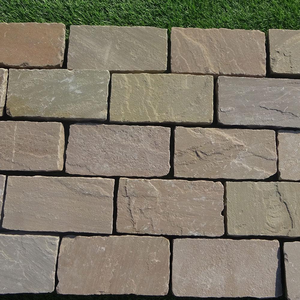 Raj Green Indian Sandstone Cobbles Border & Edging Setts