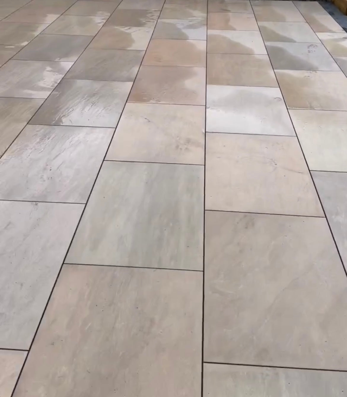 Raj Green Outdoor Porcelain Paving Tiles - 900x600 - 20mm