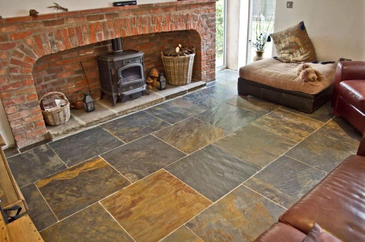 Rustic Slate Slatestone Paving Slabs - Riven - Sawn Edge - 900x600 - 20mm