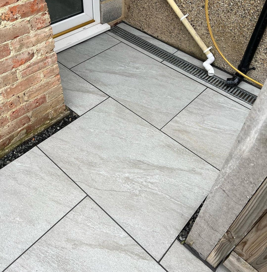 County Light Grey Outdoor Porcelain Paving Tiles - 900x600 - 22sqm - 20mm