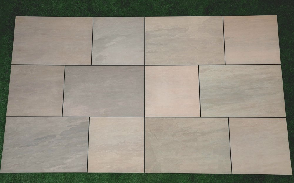Raj Green Outdoor Porcelain Paving Tiles - 900x600 - 20mm