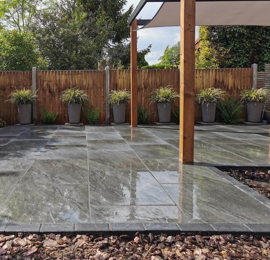 Anthracite Black Outdoor Porcelain Paving Tiles - 900x600 - 20mm